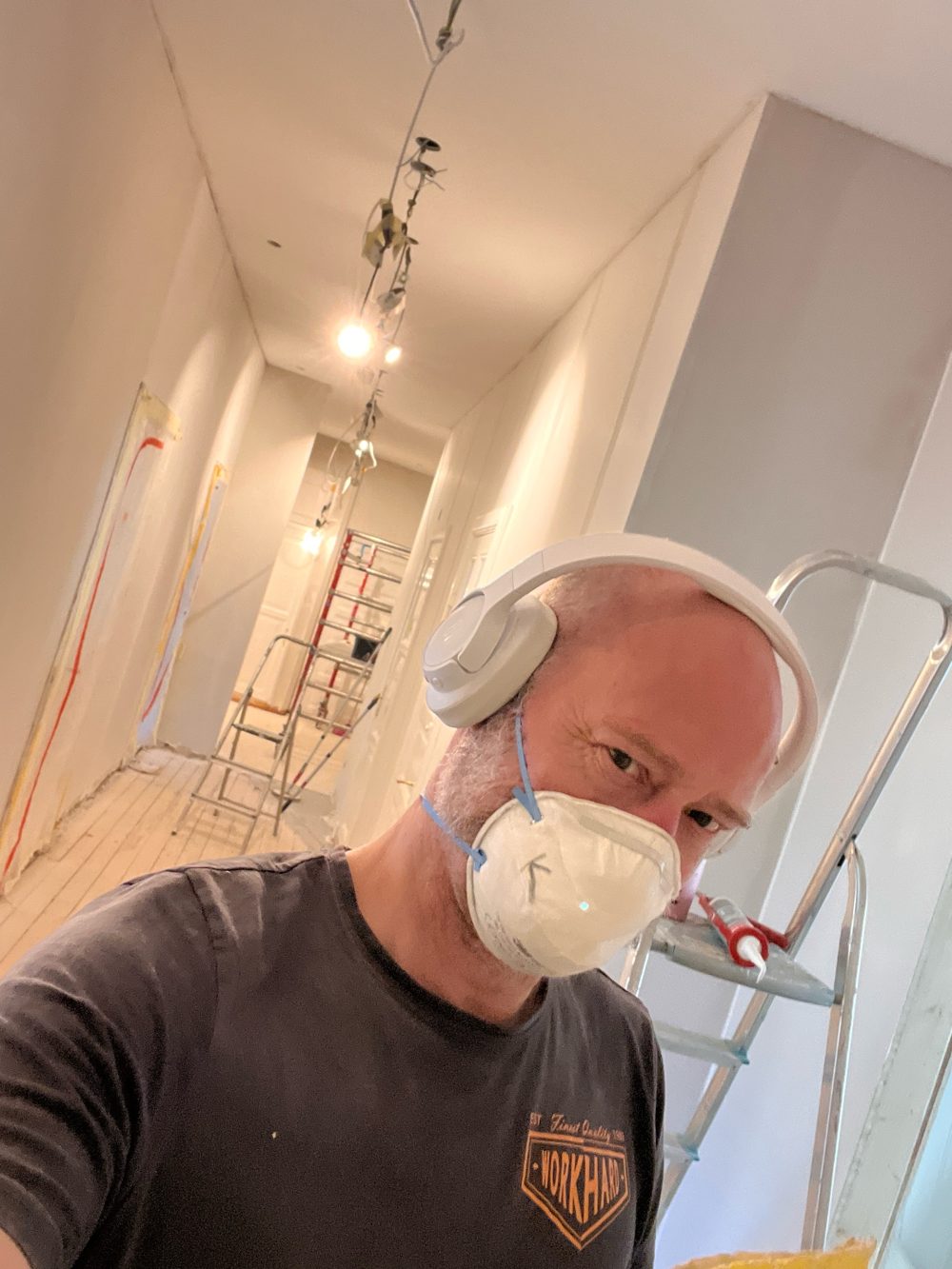 Renovering av bostadsrätt under arbete